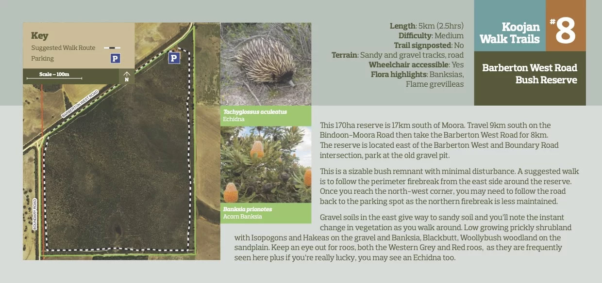 Map showing Barberton West Road Bush Reserve walking trail