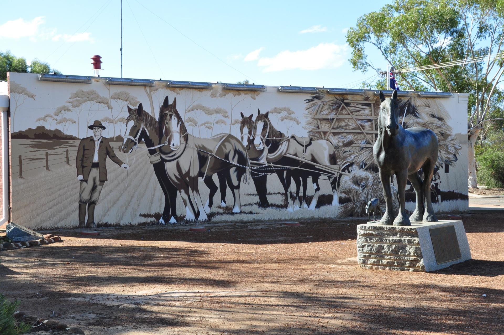 Federation Park Mural & Life Size Horse Sculpture