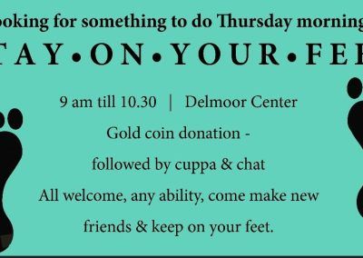 Stay On Your Feet – Thursday mornings